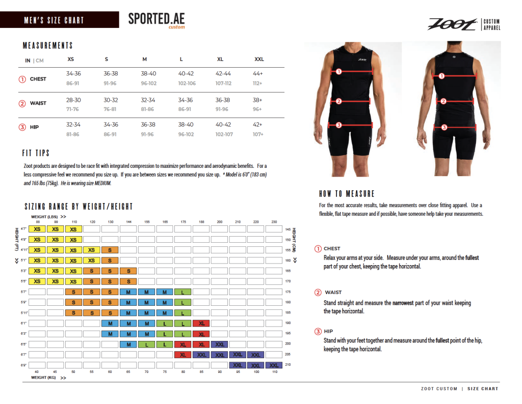 Zoot Custom Tri Aero FZ Racesuit / TriDubai Sported