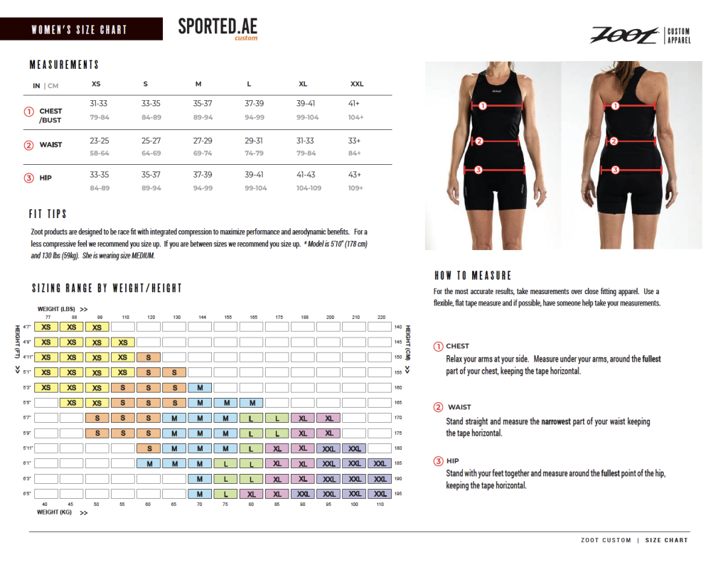 Zoot Custom Tri Aero FZ Racesuit / TriDubai Sported