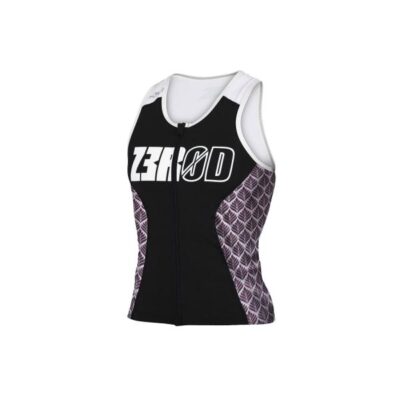 Z3R0D Racer Top Woman Black Lotus